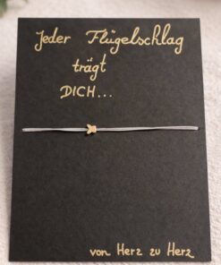 Alternative view of Armband mit goldfarbenem Messing-Schmetterling